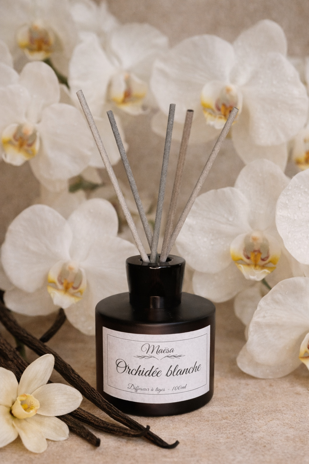 Diffuseur à tiges Orchidée blanche